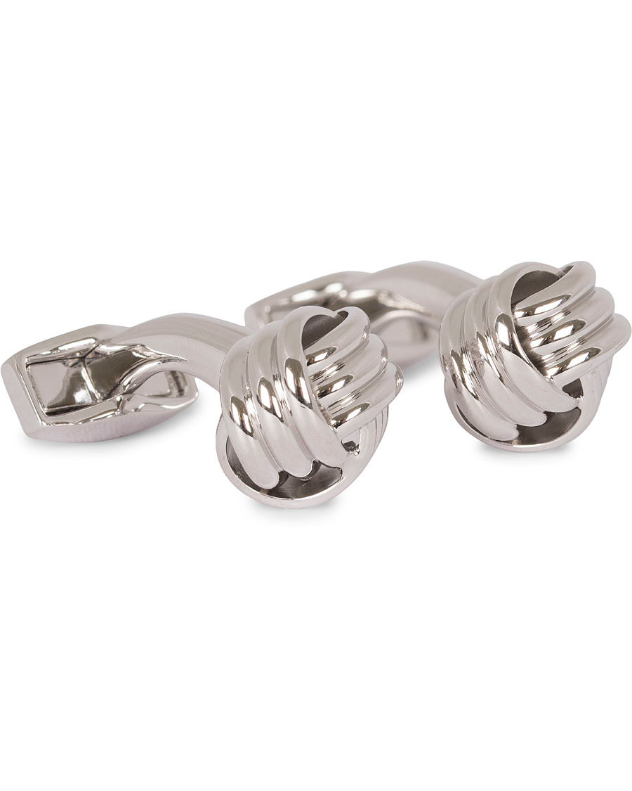 Herre | Tateossian Knots Cufflinks Rhodium Plated | Tateossian | Knots Cufflinks Rhodium Plated