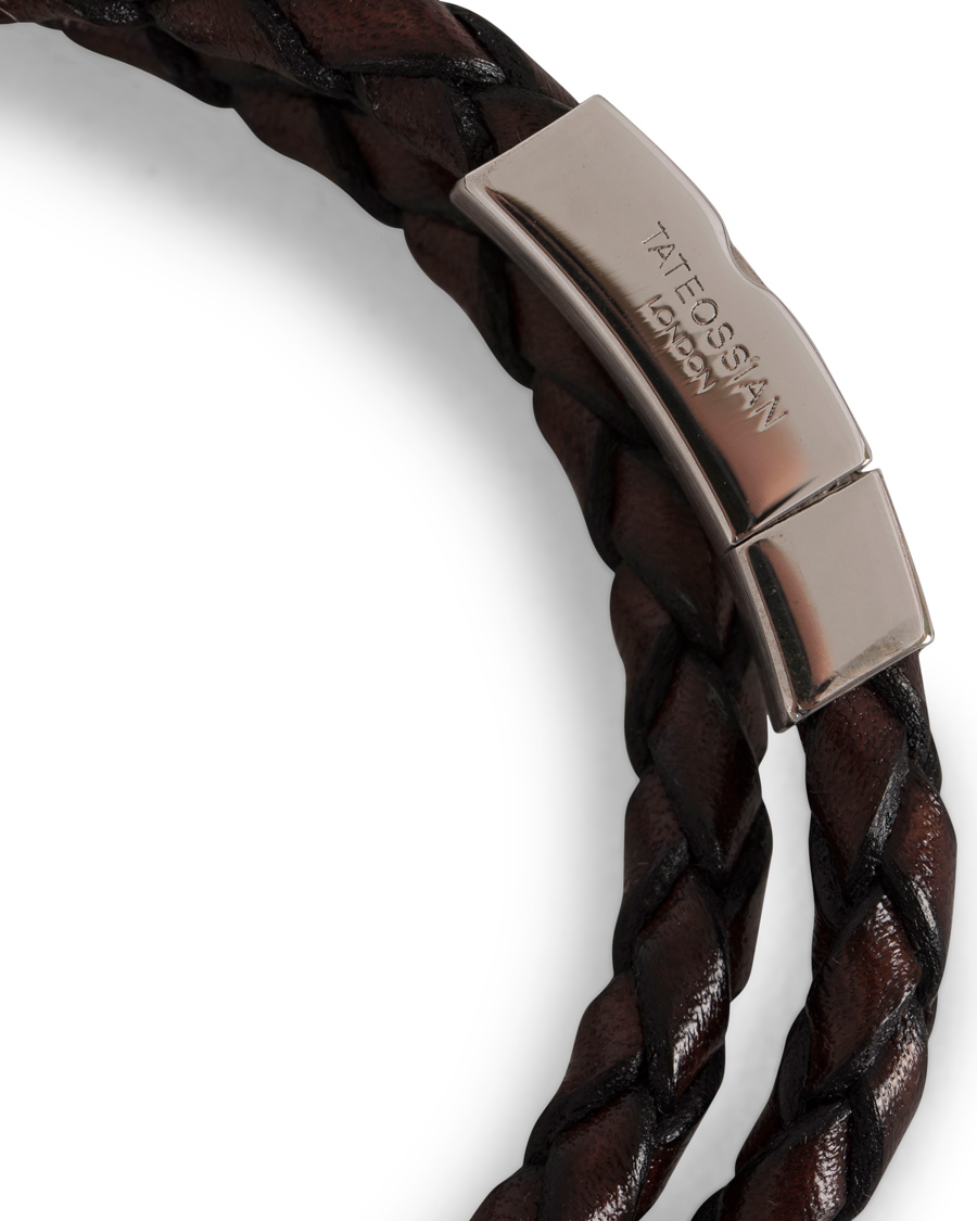 Herre | Tateossian Scoubidou Double Leather Bracelet Brown | Tateossian | Scoubidou Double Leather Bracelet Brown