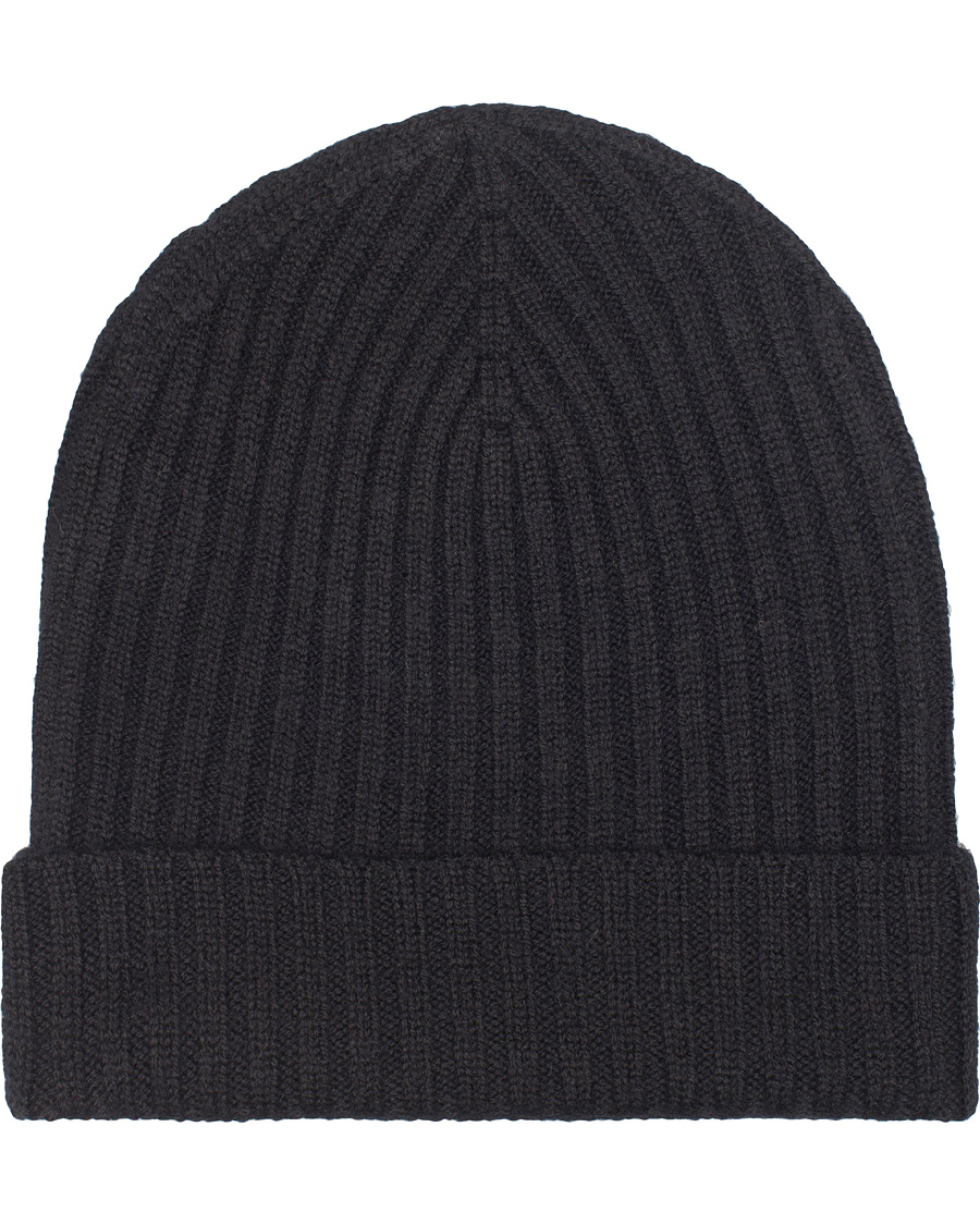 Herre | Amanda Christensen Rib Knitted Merino Cap Black | Amanda Christensen | Rib Knitted Merino Cap Black
