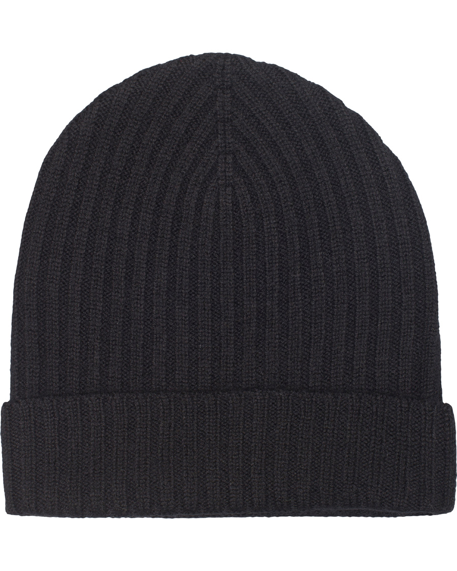 Herre | Amanda Christensen Rib Knitted Merino Cap Black | Amanda Christensen | Rib Knitted Merino Cap Black
