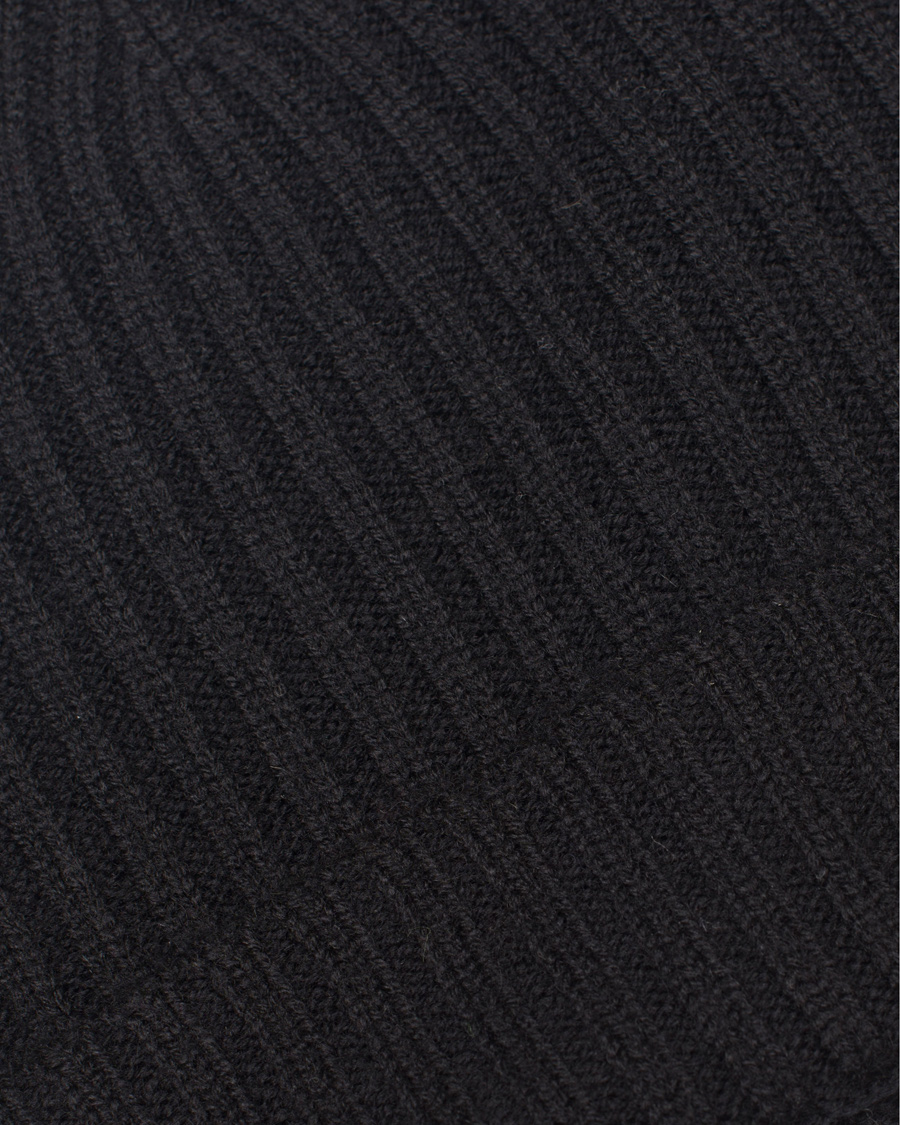 Herre | Amanda Christensen Rib Knitted Merino Cap Black | Amanda Christensen | Rib Knitted Merino Cap Black
