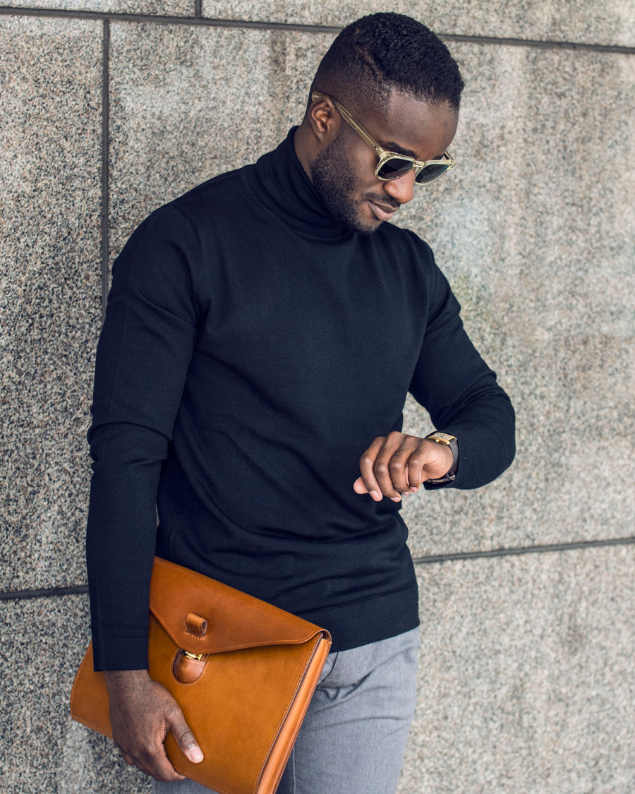Herre | Gensere | Filippa K | Fine Merino Rollerneck Navy