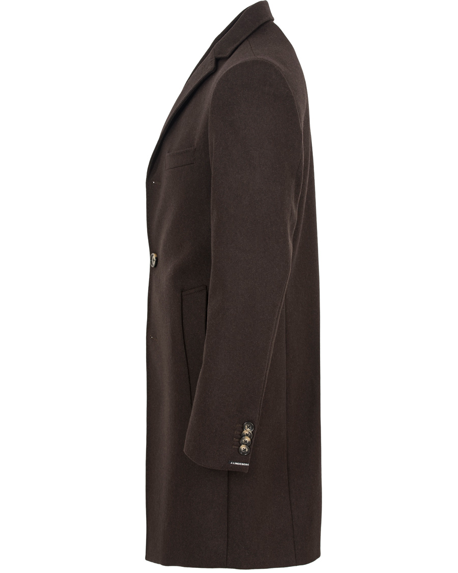 Herre | Jakker | J.Lindeberg | Wolger Compact Melton Coat Brown