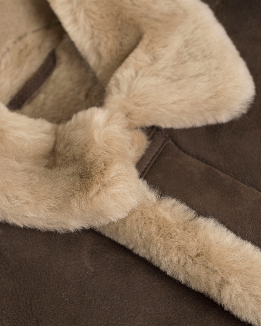 Herre | Jakker | J.Lindeberg | Redster Mud Shearling Suede Jacket Mud Brown