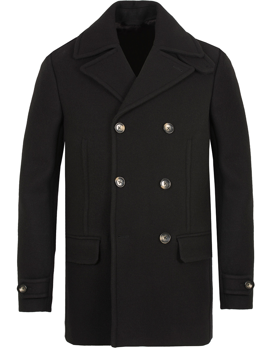 Herre | Jakker | J.Lindeberg | Wilton Pea Coat Jacket Black