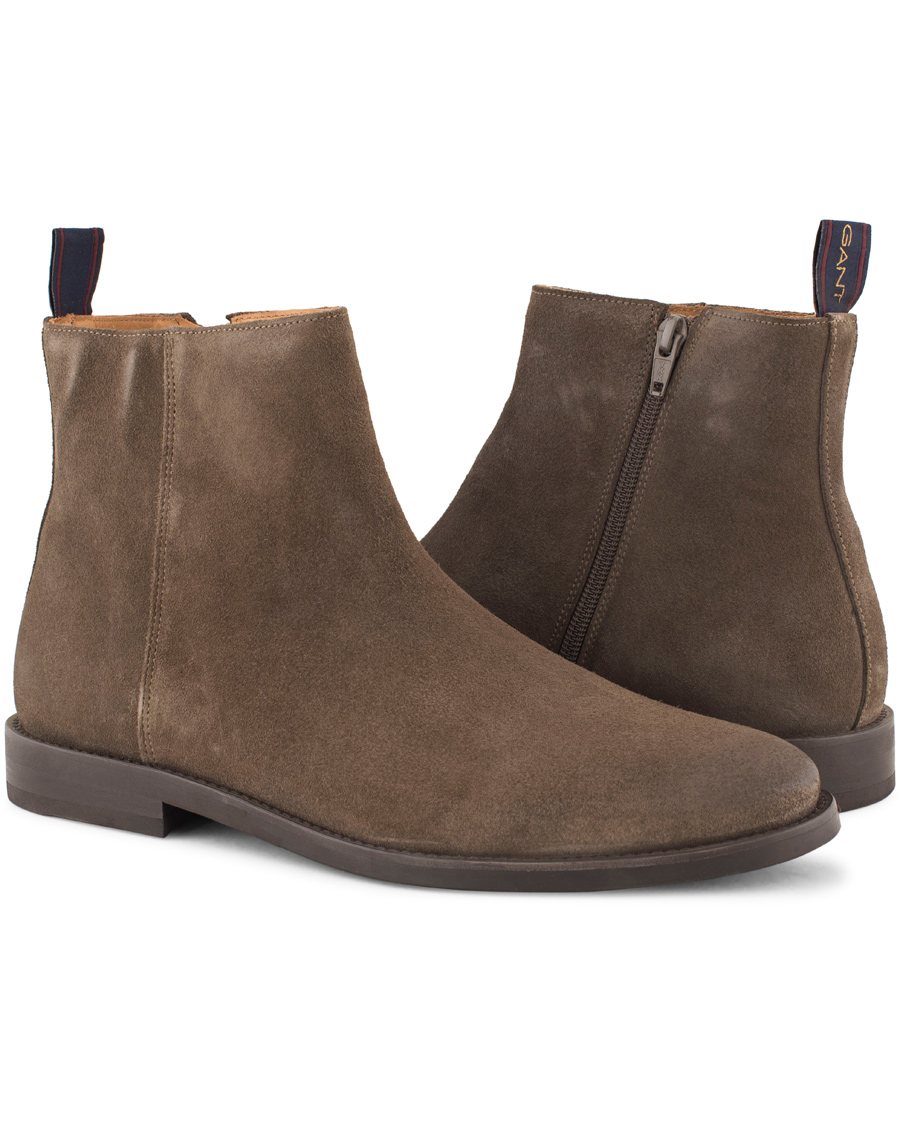 Herre | GANT Max Zip Chelsea Boot Iron Grey Suede | GANT | Max Zip Chelsea Boot Iron Grey Suede