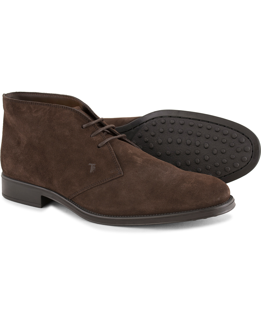 Herre | Tod's Polacco RQ Chukka Dark Brown Suede | Tod's | Polacco RQ Chukka Dark Brown Suede