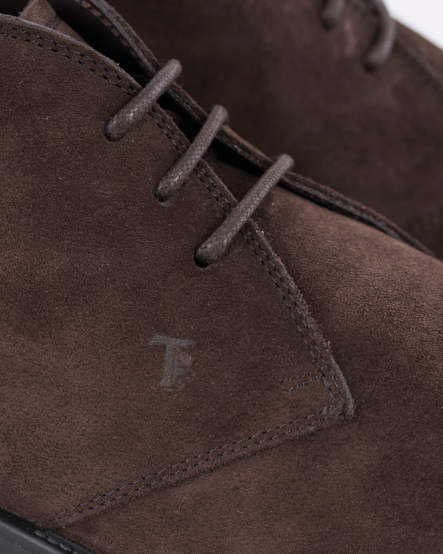 Herre | Tod's Polacco RQ Chukka Dark Brown Suede | Tod's | Polacco RQ Chukka Dark Brown Suede
