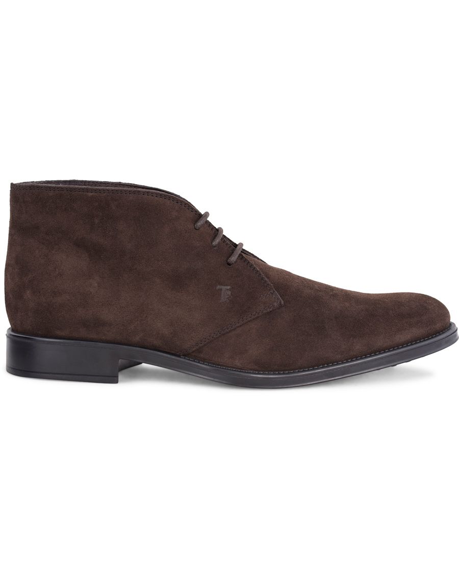 Herre | Tod's Polacco RQ Chukka Dark Brown Suede | Tod's | Polacco RQ Chukka Dark Brown Suede