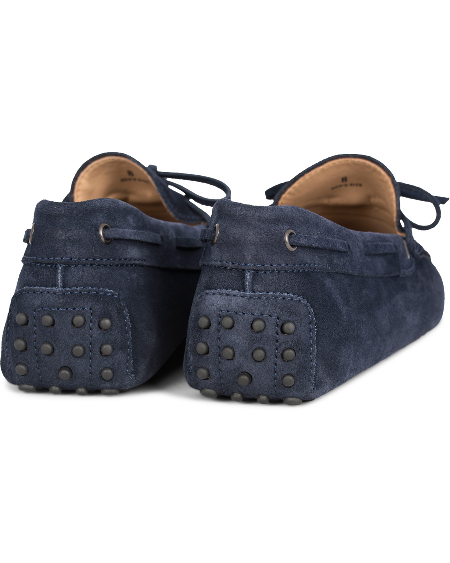 Herre | Tod's Laccetto Gommino Carshoe Navy Suede | Tod's | Laccetto Gommino Carshoe Navy Suede