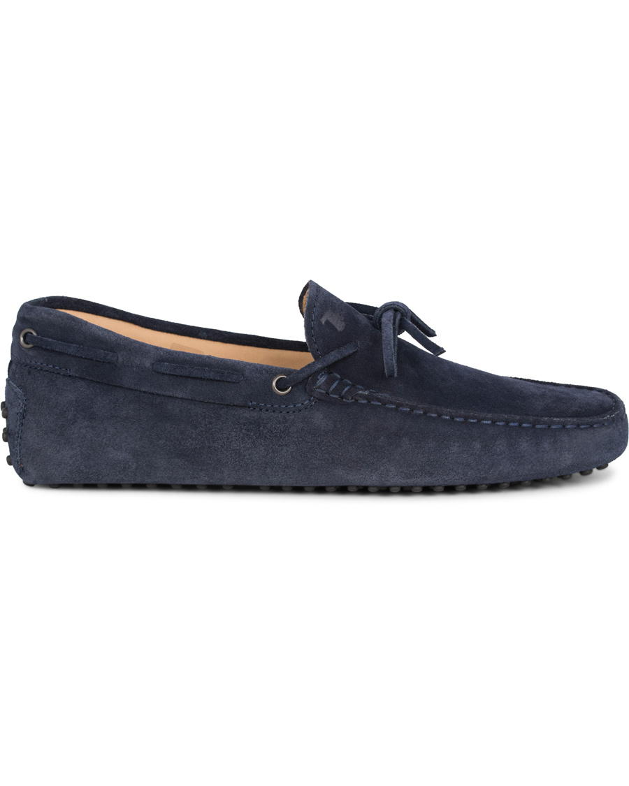 Herre | Tod's Laccetto Gommino Carshoe Navy Suede | Tod's | Laccetto Gommino Carshoe Navy Suede
