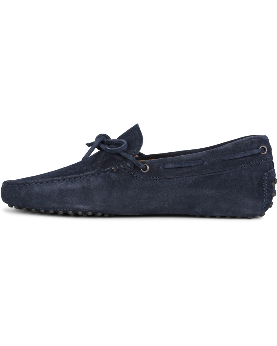 Herre | Tod's Laccetto Gommino Carshoe Navy Suede | Tod's | Laccetto Gommino Carshoe Navy Suede