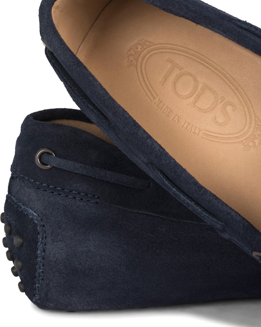 Herre | Tod's Laccetto Gommino Carshoe Navy Suede | Tod's | Laccetto Gommino Carshoe Navy Suede
