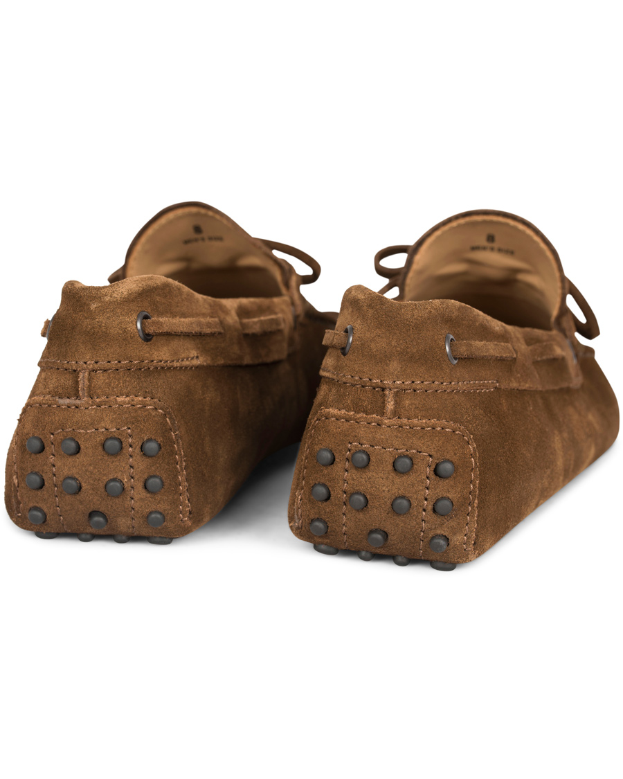 Herre | Tod's Laccetto Gommino Carshoe Light Brown Suede | Tod's | Laccetto Gommino Carshoe Light Brown Suede