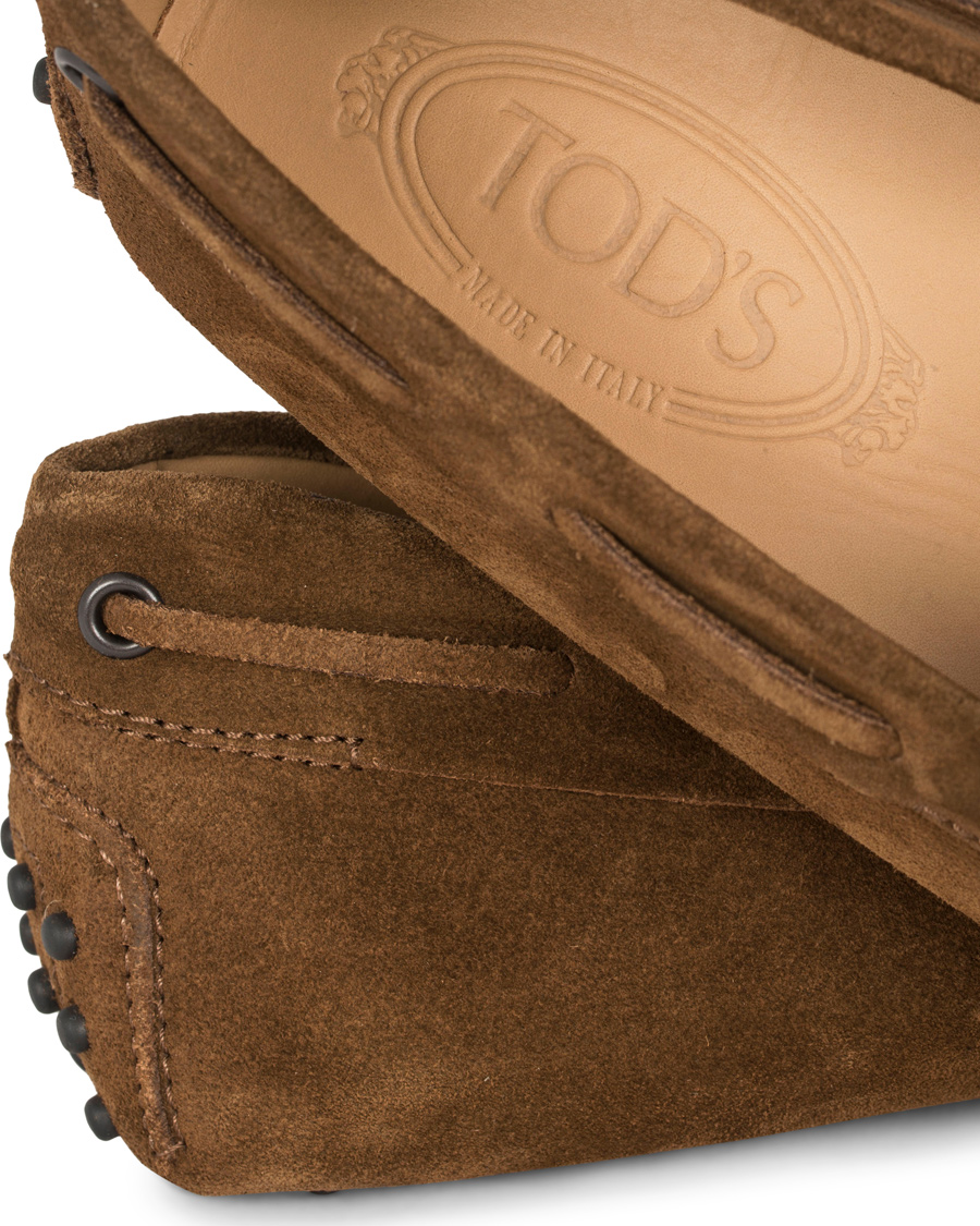 Herre | Tod's Laccetto Gommino Carshoe Light Brown Suede | Tod's | Laccetto Gommino Carshoe Light Brown Suede