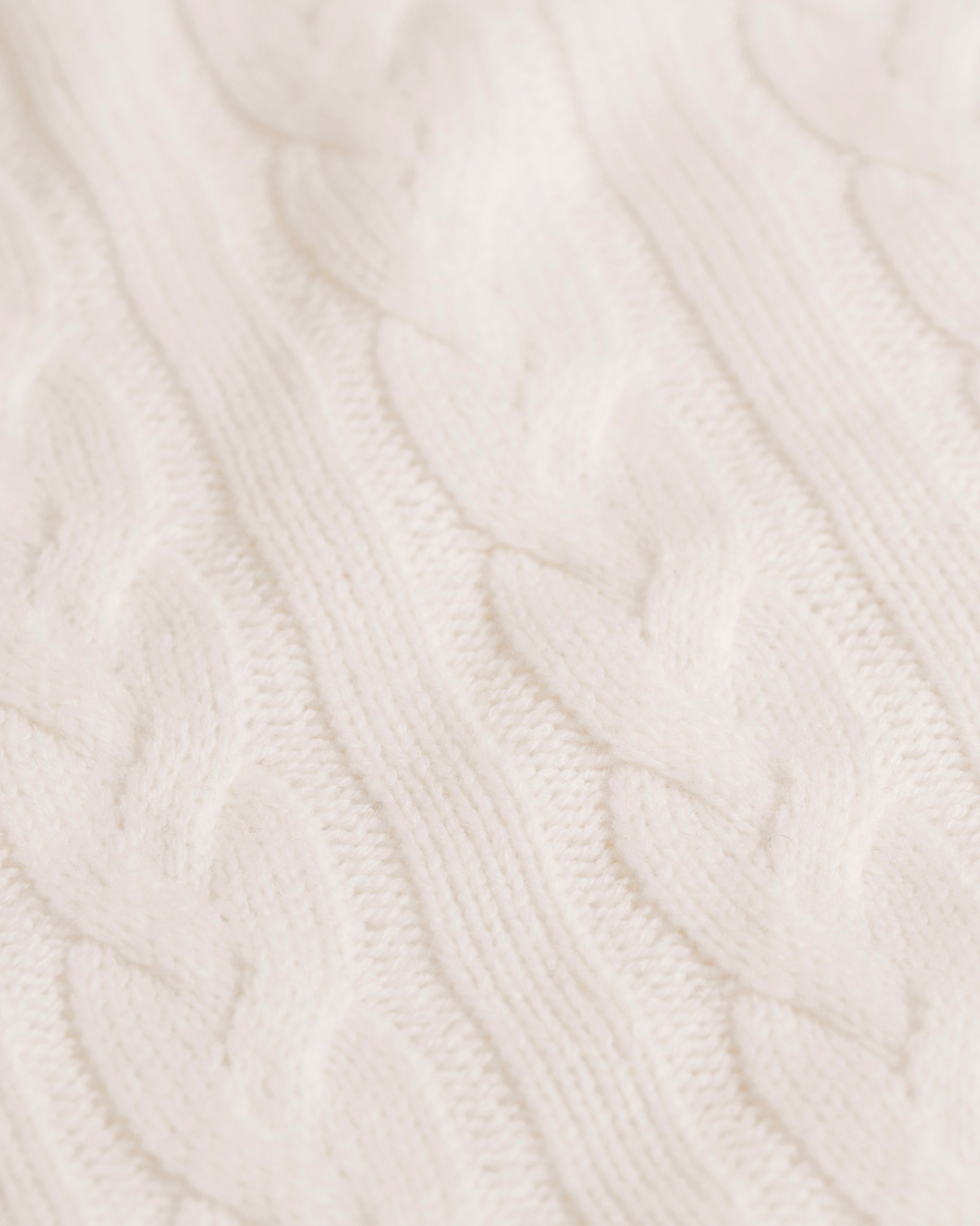 Herre | Gensere | Hackett | The Submariner Cable Roll Neck Ecru