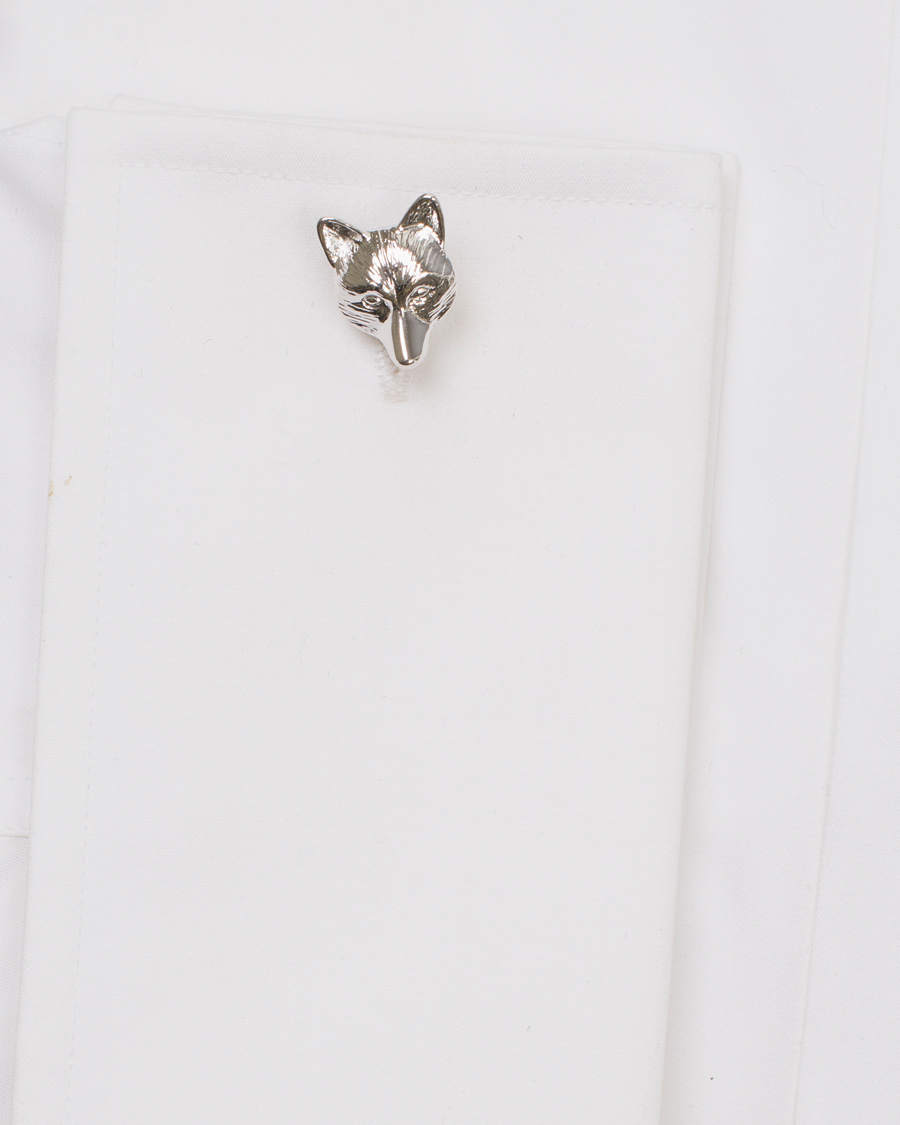 Herre | Hackett Fox Head Cufflinks Silver | Hackett | Fox Head Cufflinks Silver