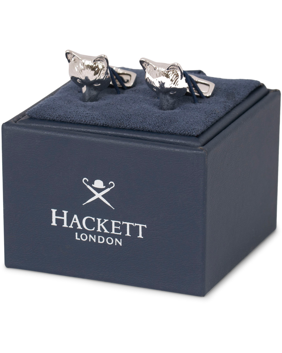 Herre | Hackett Fox Head Cufflinks Silver | Hackett | Fox Head Cufflinks Silver