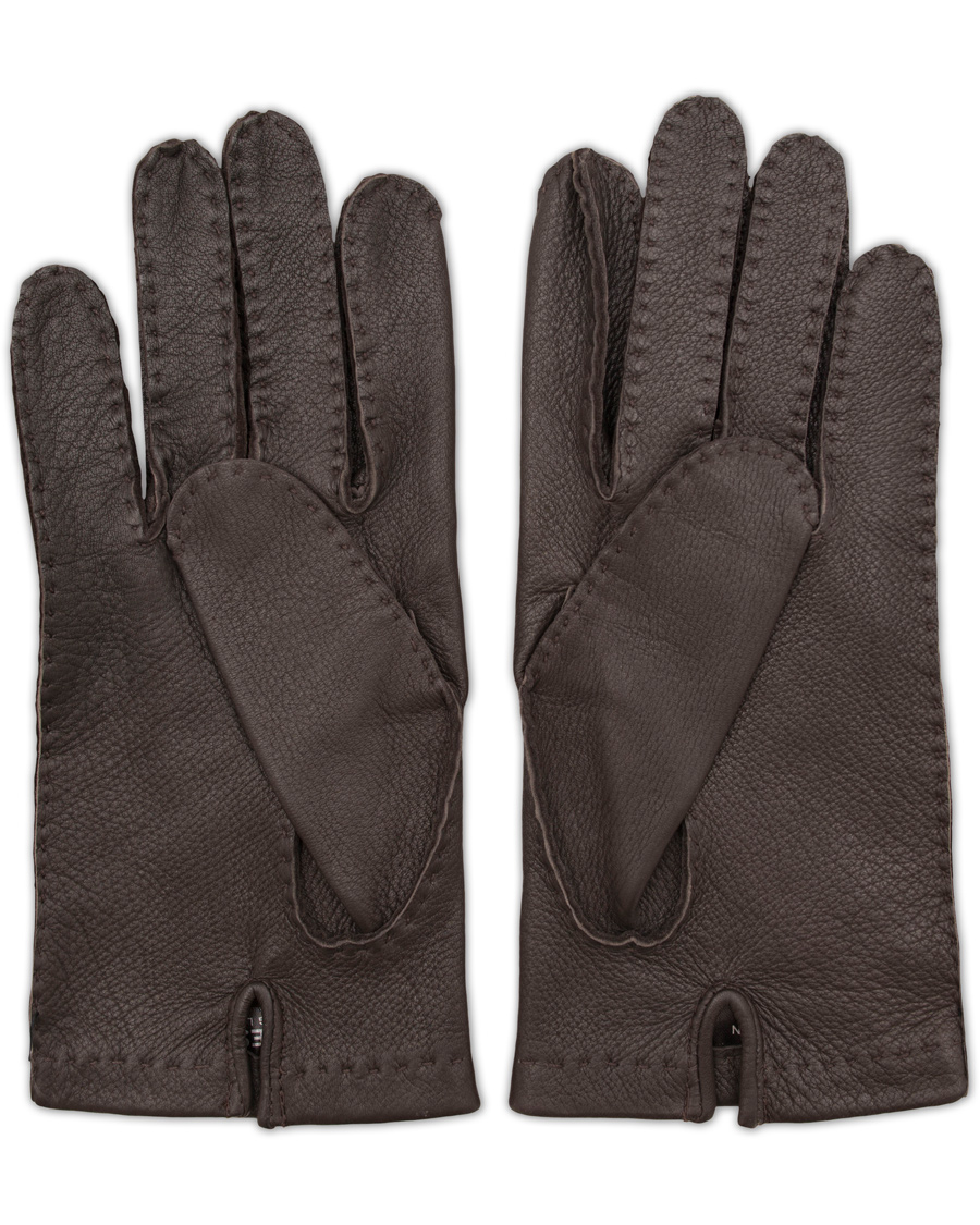Herre | Hestra Henry Unlined Deerskin Glove Dark Brown | Hestra | Henry Unlined Deerskin Glove Dark Brown