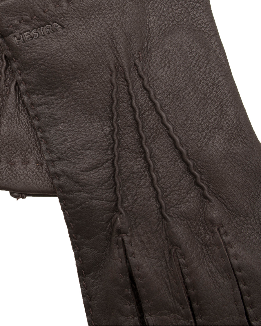 Herre | Hestra Henry Unlined Deerskin Glove Dark Brown | Hestra | Henry Unlined Deerskin Glove Dark Brown