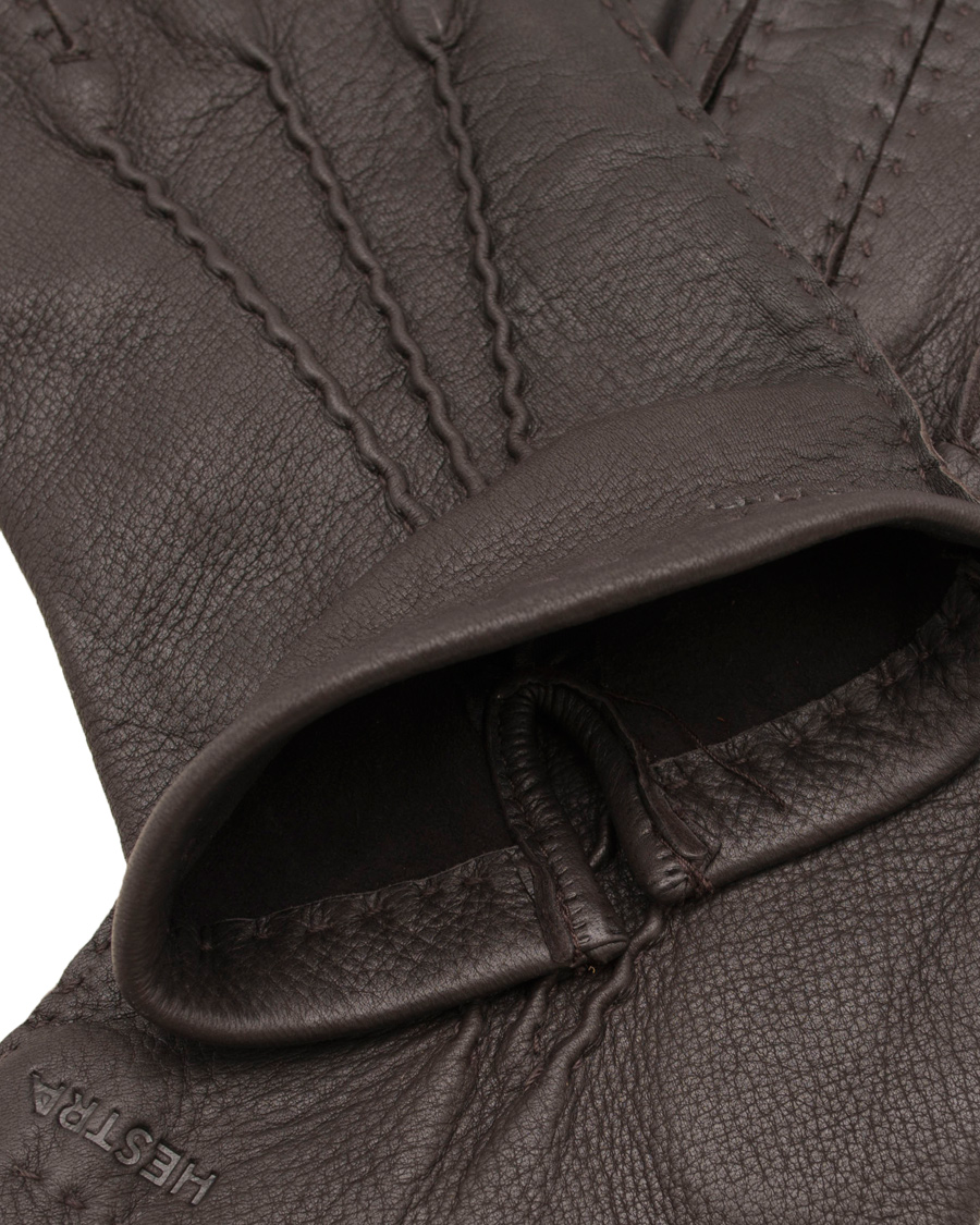 Herre | Hestra Henry Unlined Deerskin Glove Dark Brown | Hestra | Henry Unlined Deerskin Glove Dark Brown