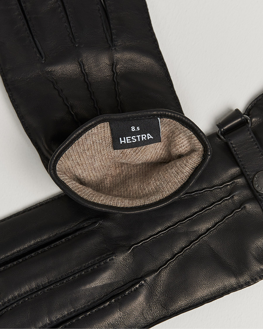 Herre | Business & Beyond | Hestra | Jake Wool Lined Buckle Glove Black