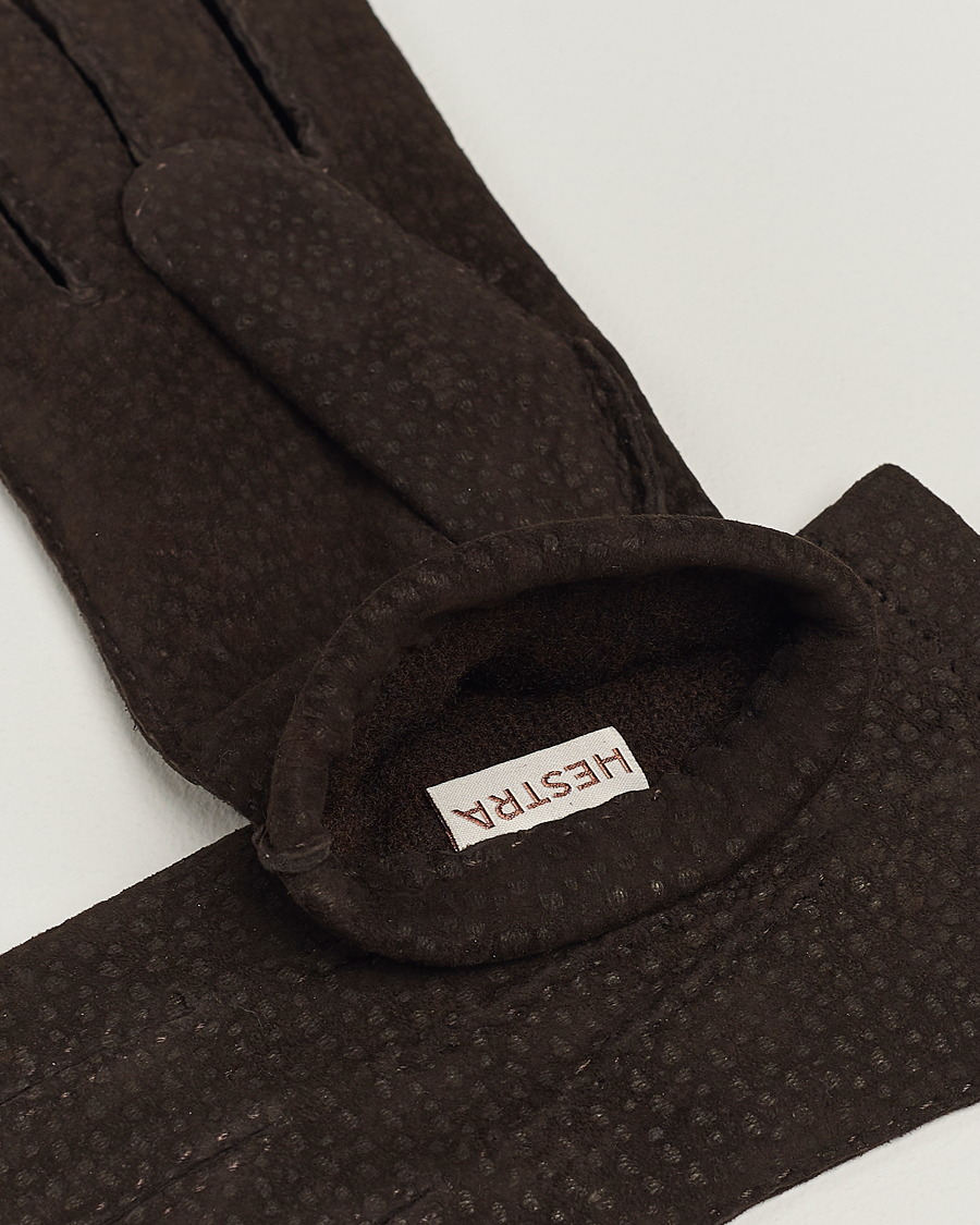 Herre | Avdelinger | Hestra | Carpincho Handsewn Cashmere Glove Espresso Brown