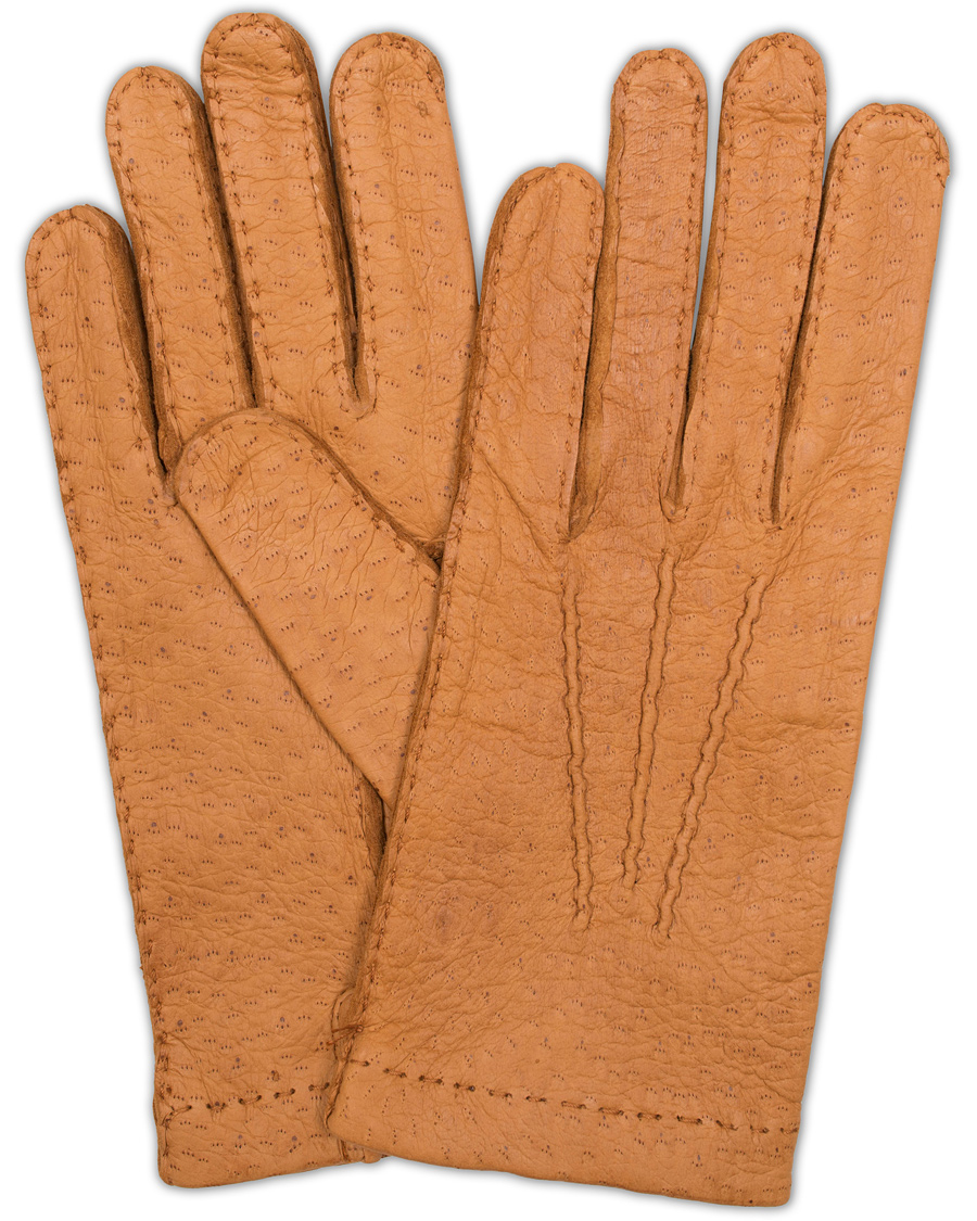 Herre | Hestra Peccary Handsewn Unlined Glove Cognac | Hestra | Peccary Handsewn Unlined Glove Cognac
