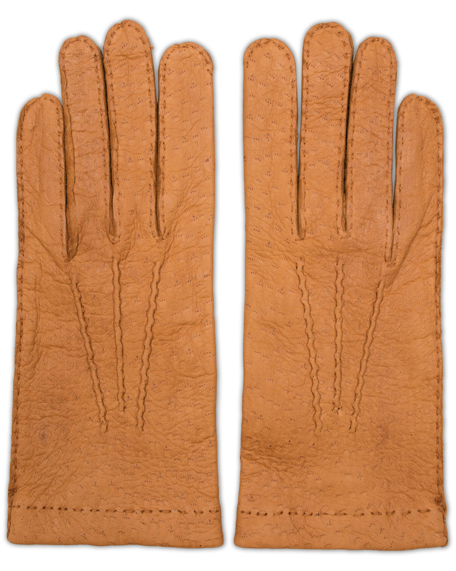 Herre | Hestra Peccary Handsewn Unlined Glove Cognac | Hestra | Peccary Handsewn Unlined Glove Cognac