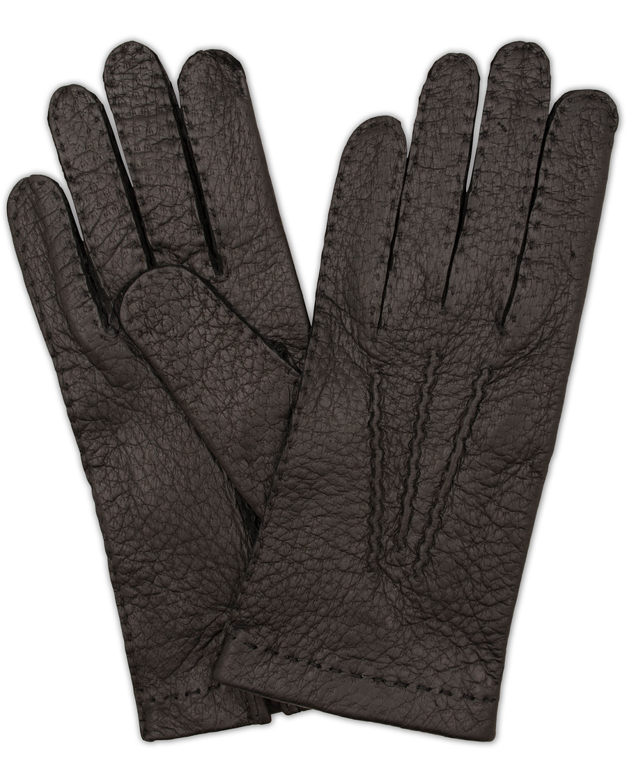 Herre | Hestra | Hestra | Peccary Handsewn Unlined Glove Black