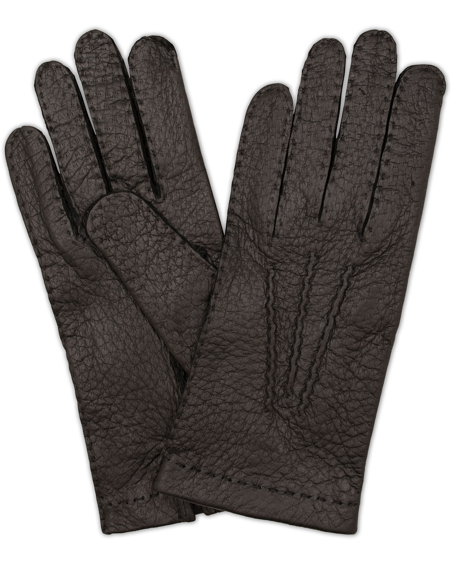 Herre | Hestra Peccary Handsewn Unlined Glove Black | Hestra | Peccary Handsewn Unlined Glove Black
