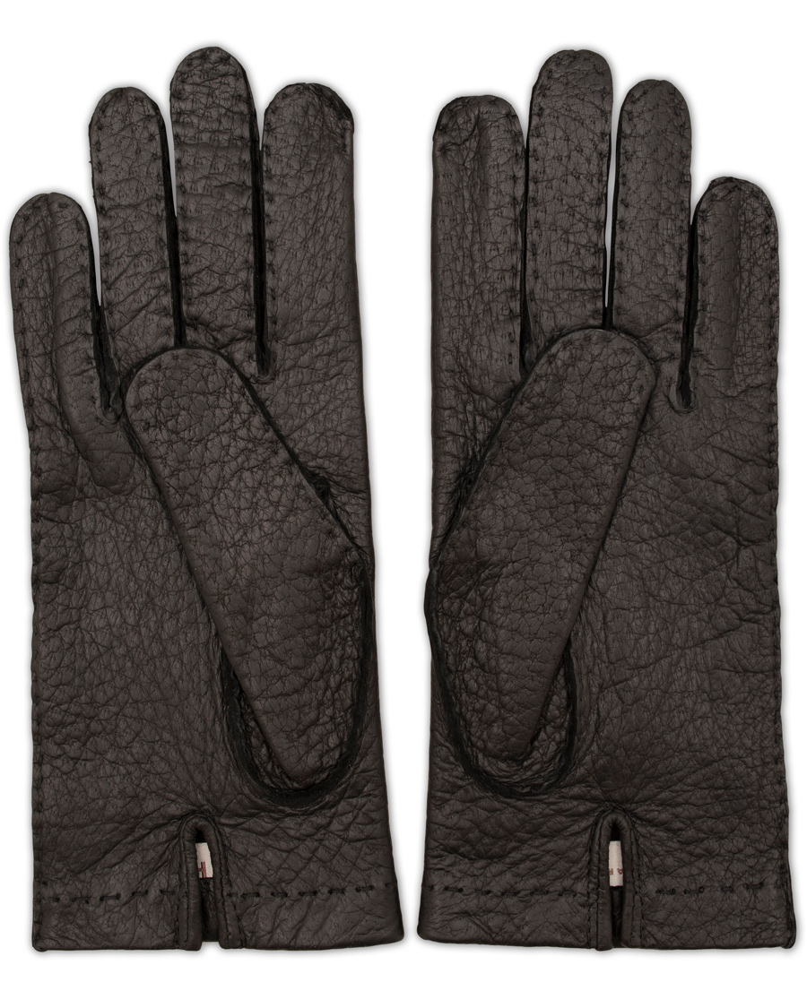Herre |  | Hestra | Peccary Handsewn Unlined Glove Black