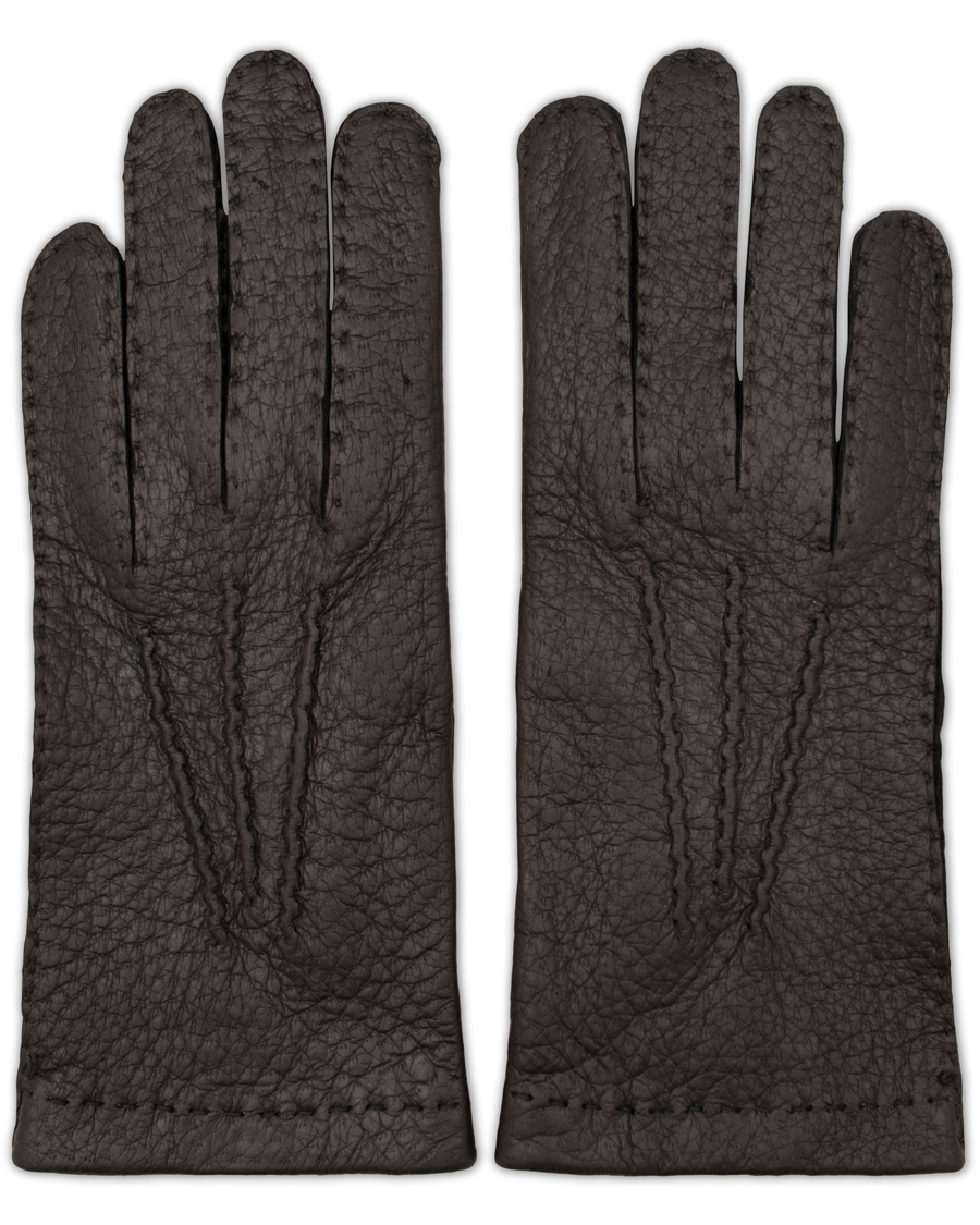 Herre | Hansker | Hestra | Peccary Handsewn Unlined Glove Black