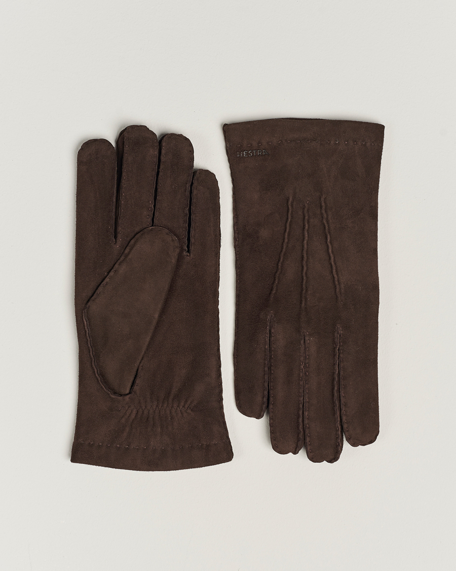 Herre | Hansker | Hestra | Arthur Wool Lined Suede Glove Espresso