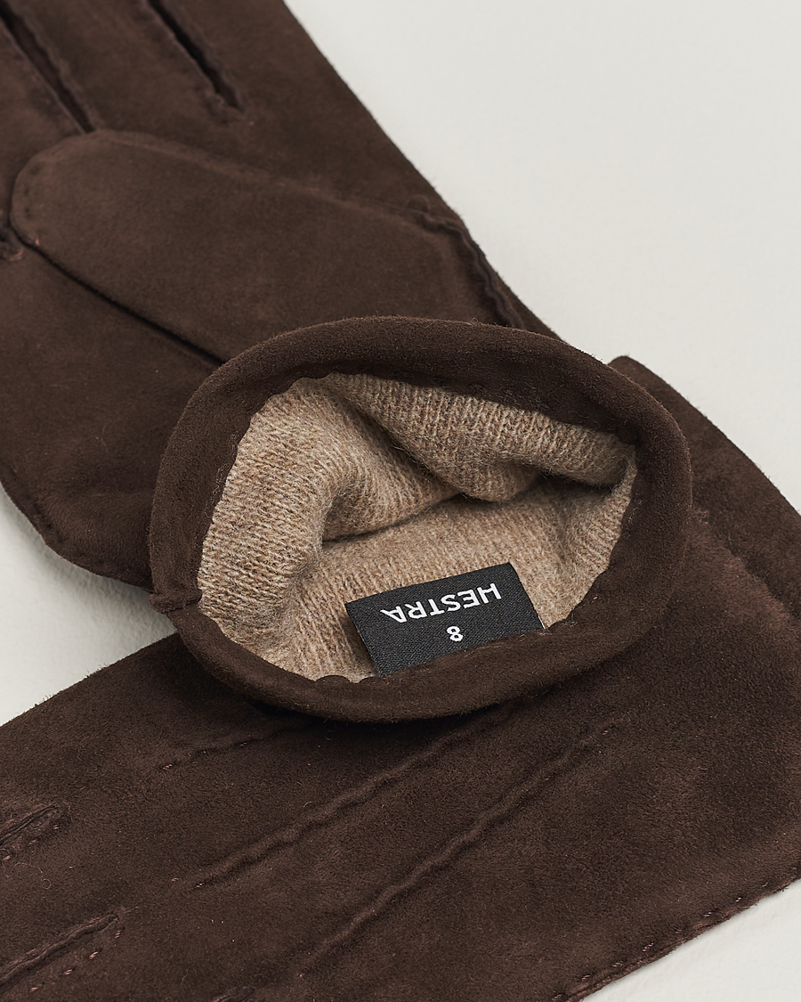 Herre | Hansker | Hestra | Arthur Wool Lined Suede Glove Espresso