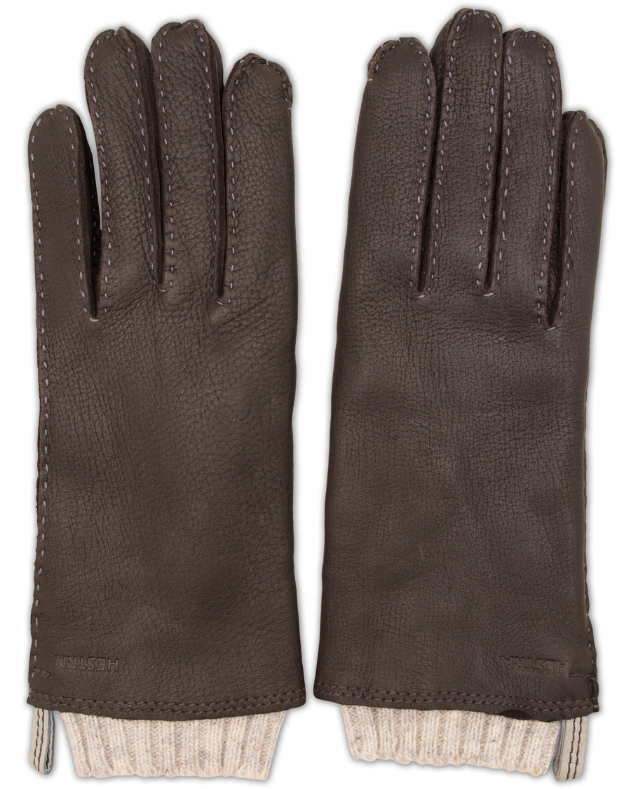 Herre | Hestra Tony Wool Lined Deerskin Glove Dark Brown | Hestra | Tony Wool Lined Deerskin Glove Dark Brown
