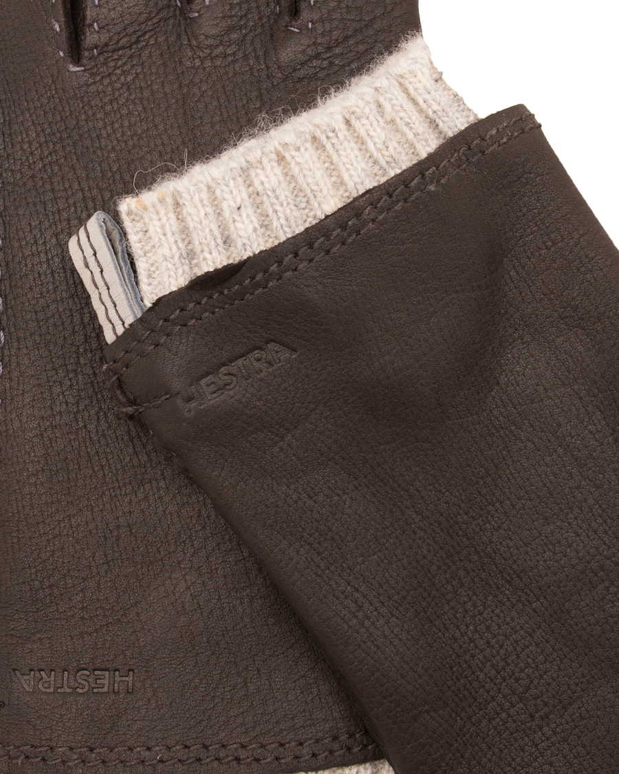 Herre | Hestra Tony Wool Lined Deerskin Glove Dark Brown | Hestra | Tony Wool Lined Deerskin Glove Dark Brown