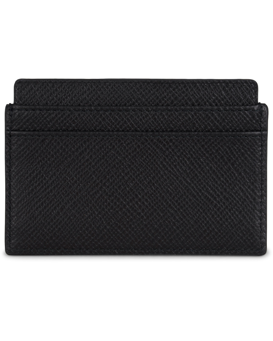 Herre | Smythson Panama Flat Card Holder Black Leather | Smythson | Panama Flat Card Holder Black Leather