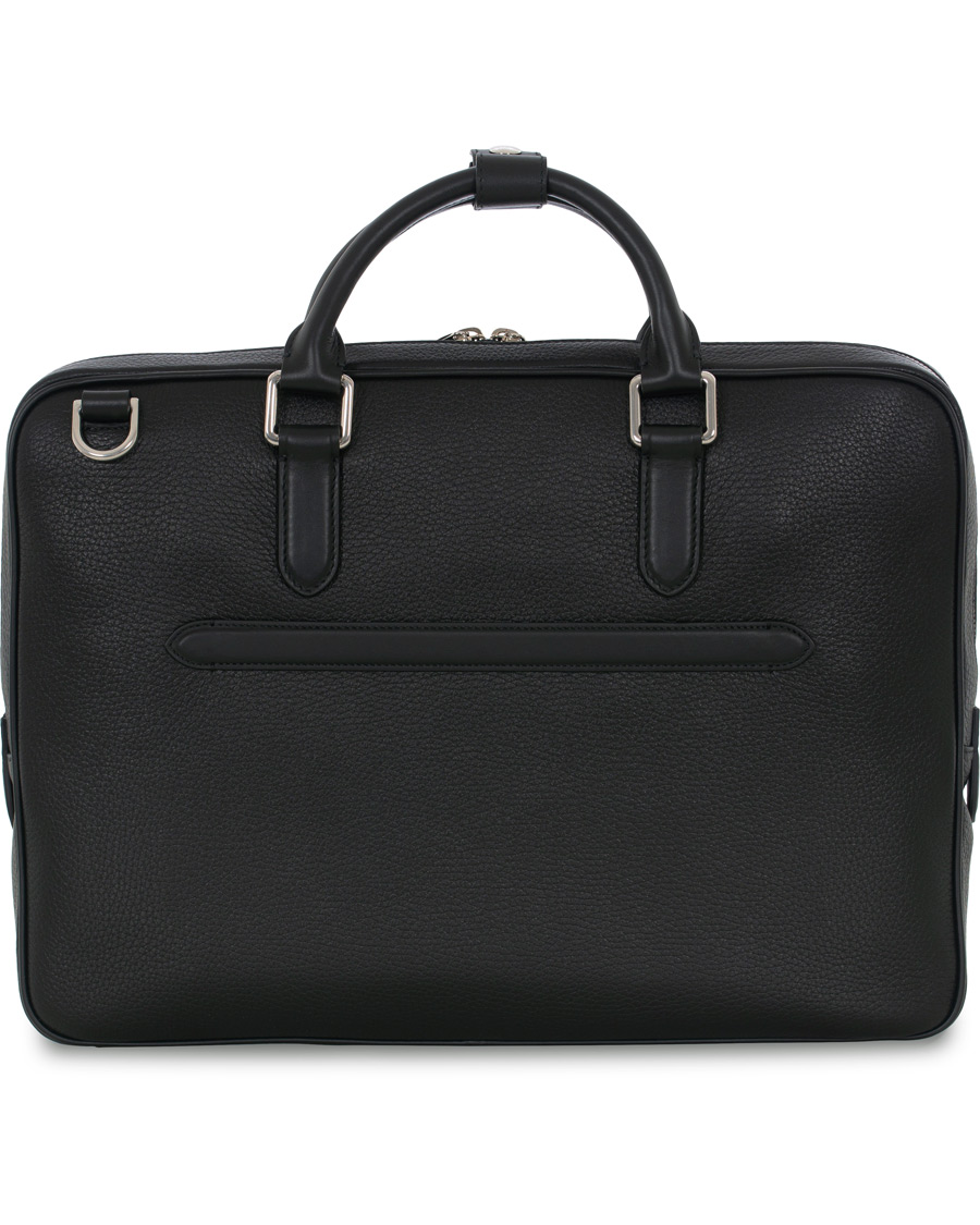 Herre | Smythson Burlington Slim Briefcase Black Deerskin | Smythson | Burlington Slim Briefcase Black Deerskin