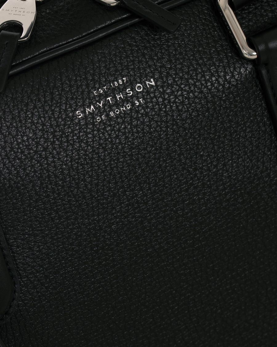 Herre | Smythson Burlington Slim Briefcase Black Deerskin | Smythson | Burlington Slim Briefcase Black Deerskin