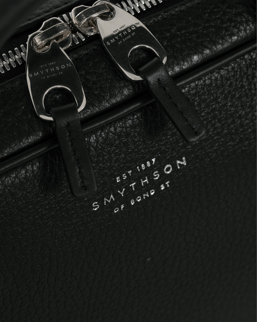Herre | Smythson Burlington Slim Briefcase Black Deerskin | Smythson | Burlington Slim Briefcase Black Deerskin