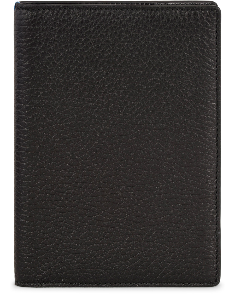 Herre | Smythson Burlington Passport Cover Black Deerskin | Smythson | Burlington Passport Cover Black Deerskin