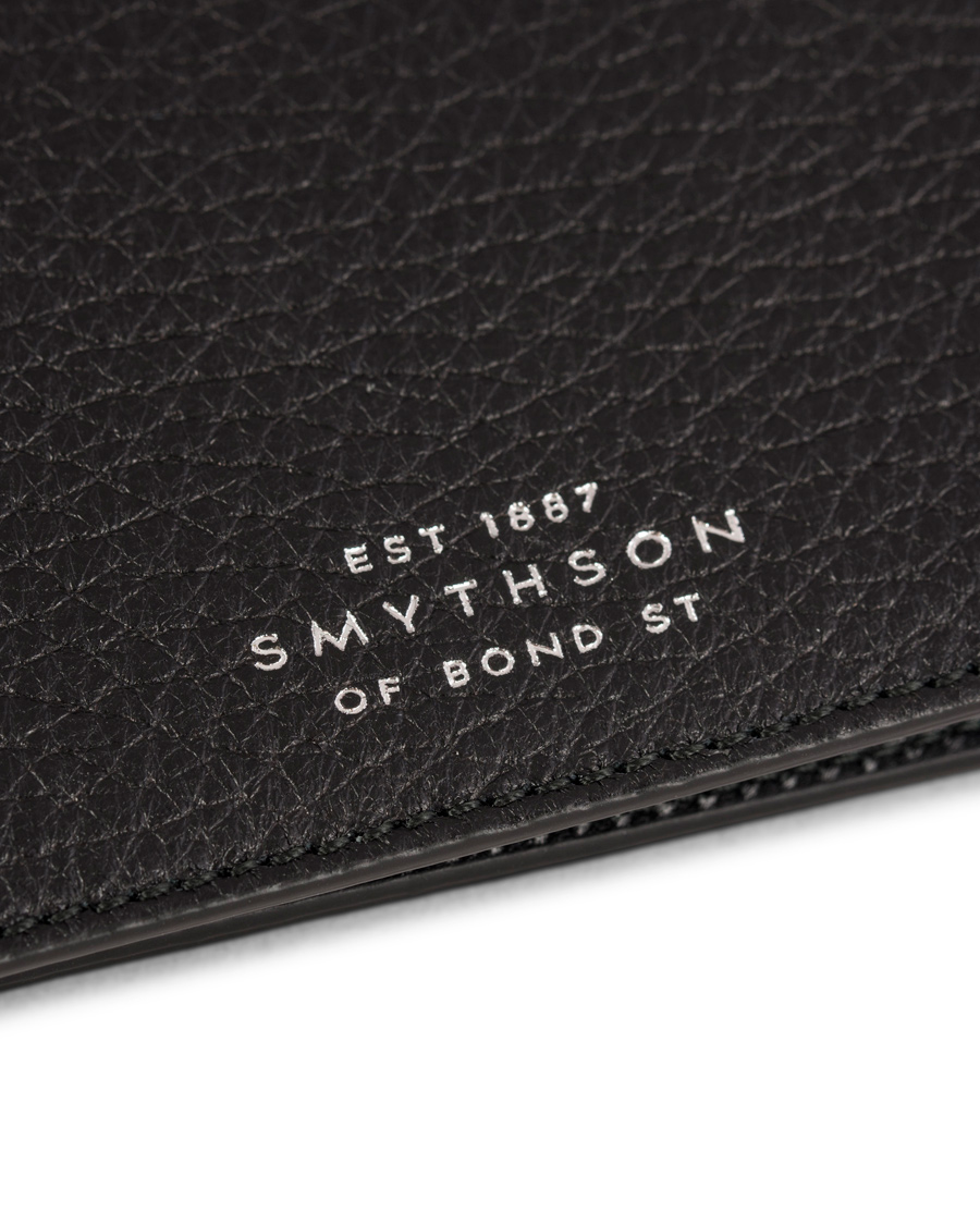 Herre | Smythson Burlington Passport Cover Black Deerskin | Smythson | Burlington Passport Cover Black Deerskin