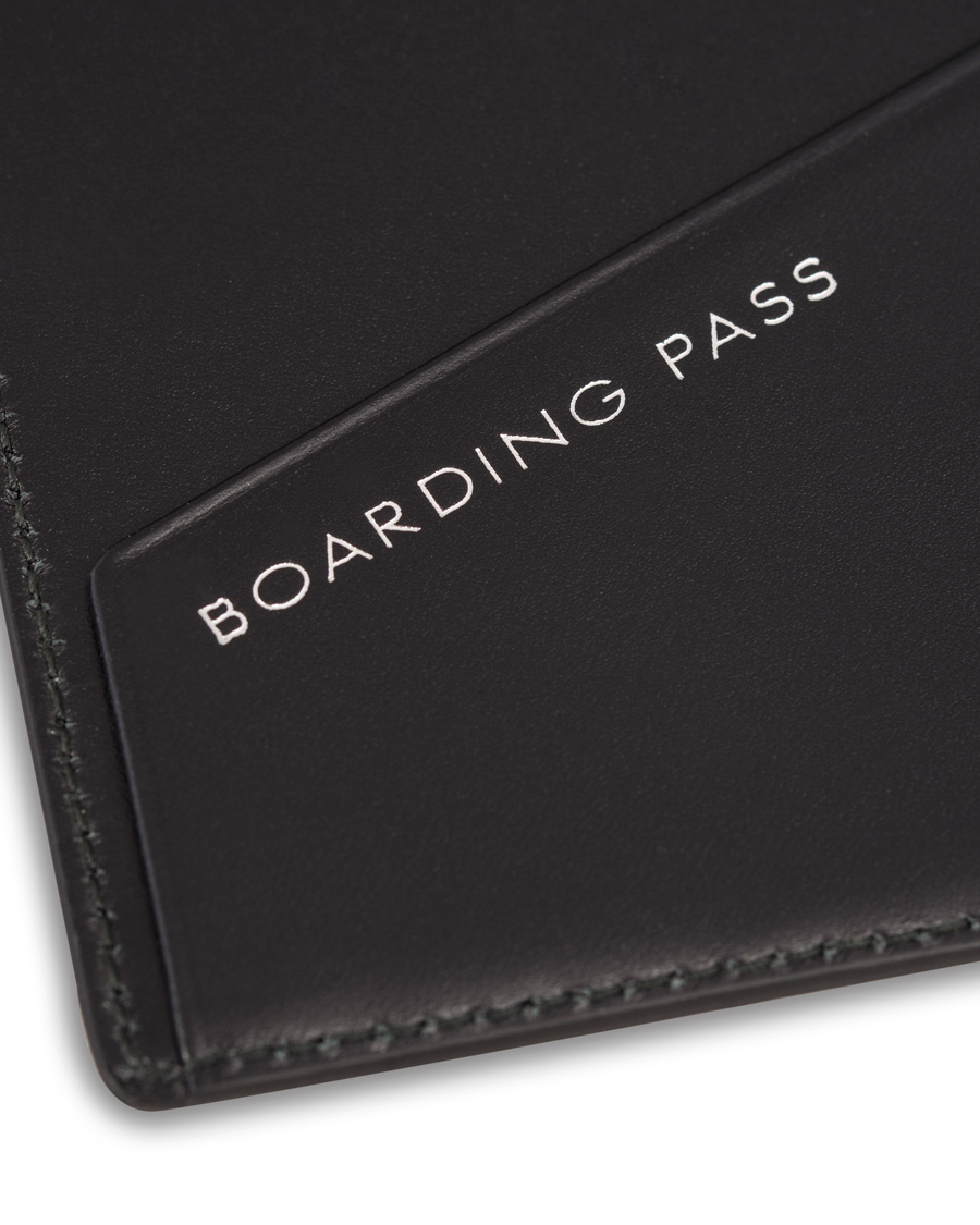 Herre | Smythson Burlington Passport Cover Black Deerskin | Smythson | Burlington Passport Cover Black Deerskin