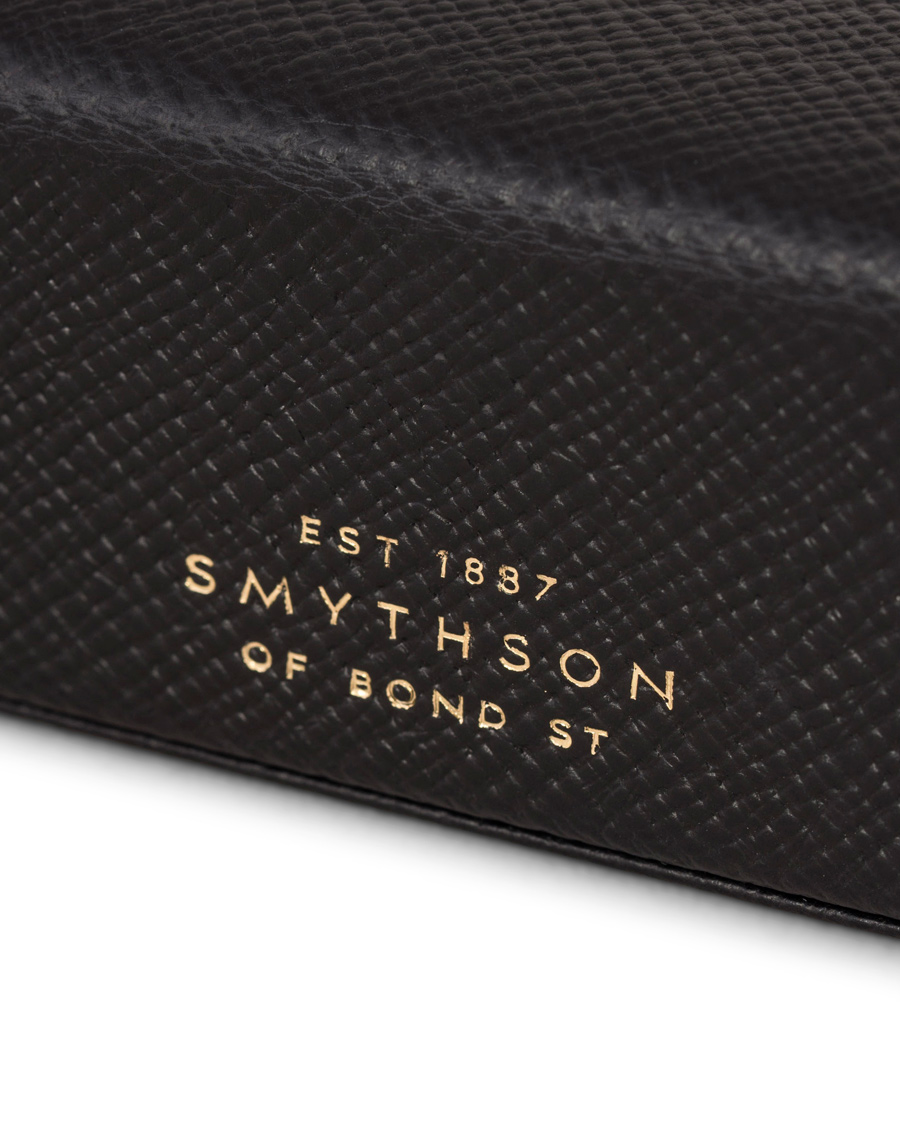 Herre | Smythson Panama Mini Cufflink Box Black Printed Calf | Smythson | Panama Mini Cufflink Box Black Printed Calf
