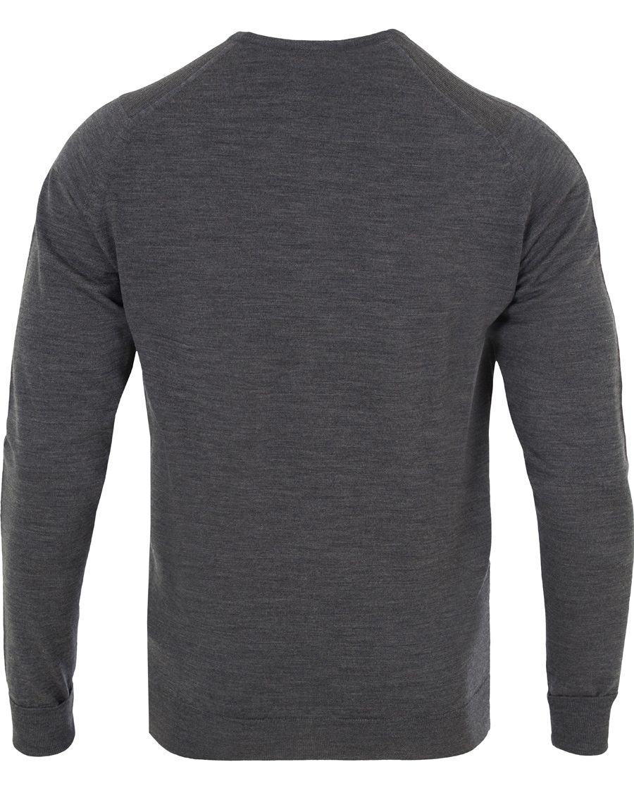 Herre | Gensere | John Smedley | Marcus Easy Fit Fine Merino C-Neck Pullover Charcoal