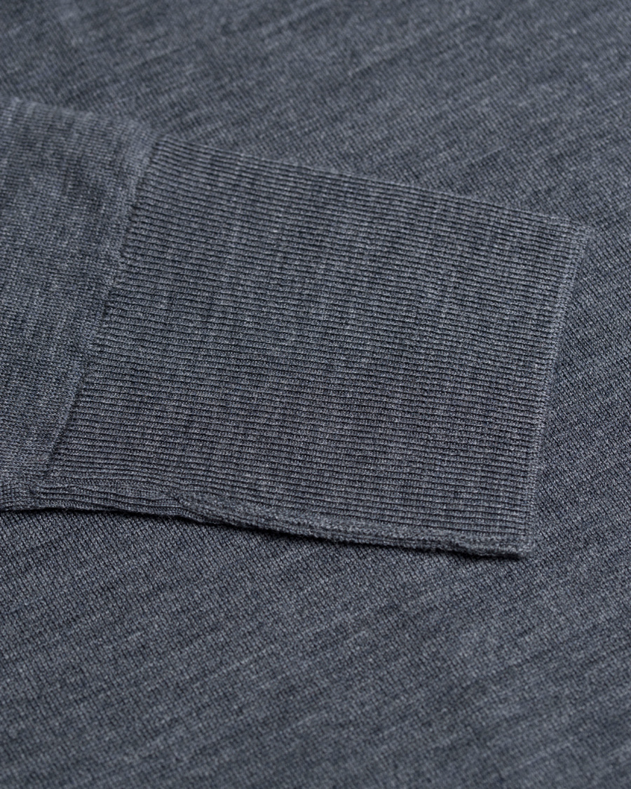 Herre | Gensere | John Smedley | Marcus Easy Fit Fine Merino C-Neck Pullover Charcoal