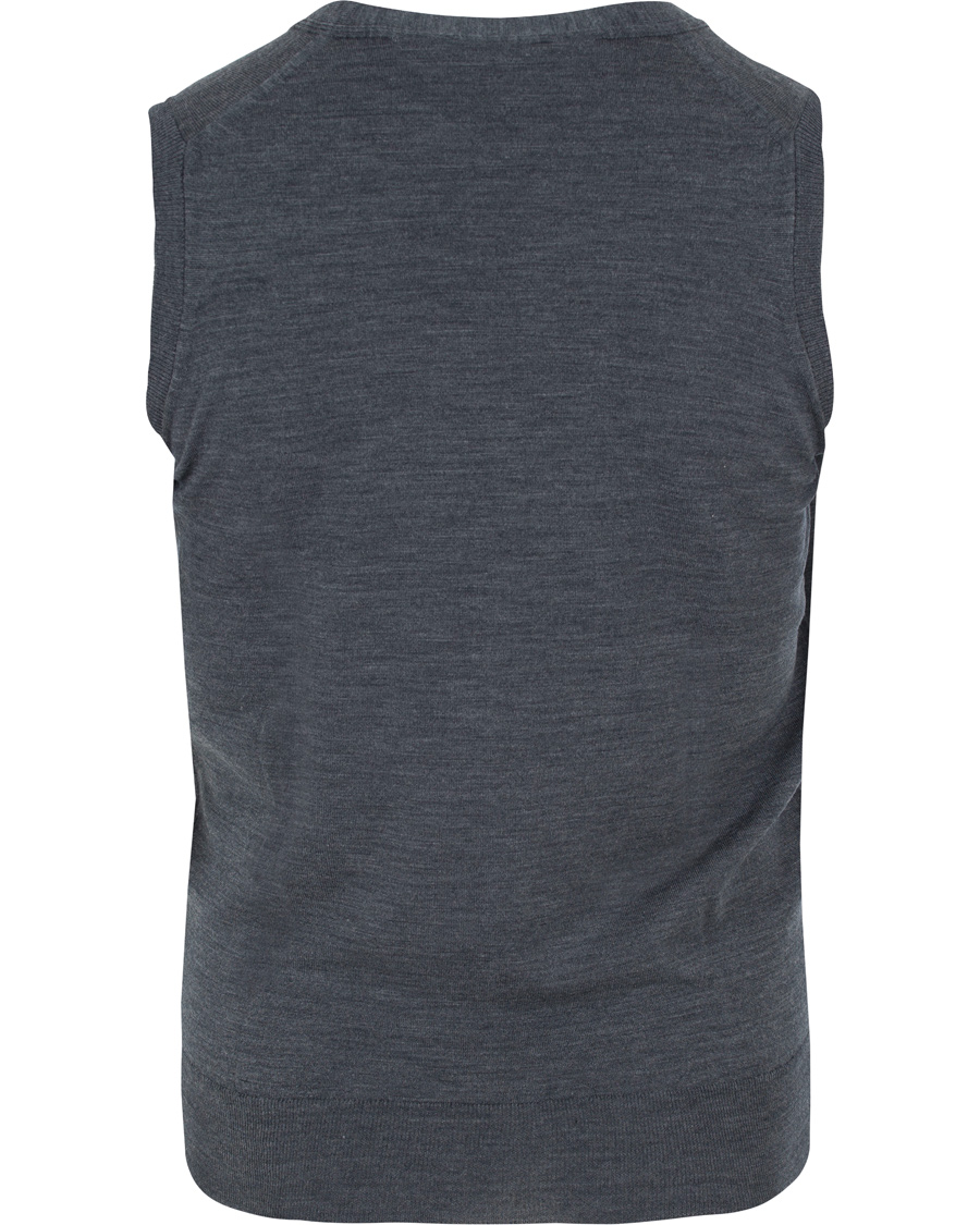 Herre | Gensere | John Smedley | Finagon Slim Fit Waistcoat Charcoal