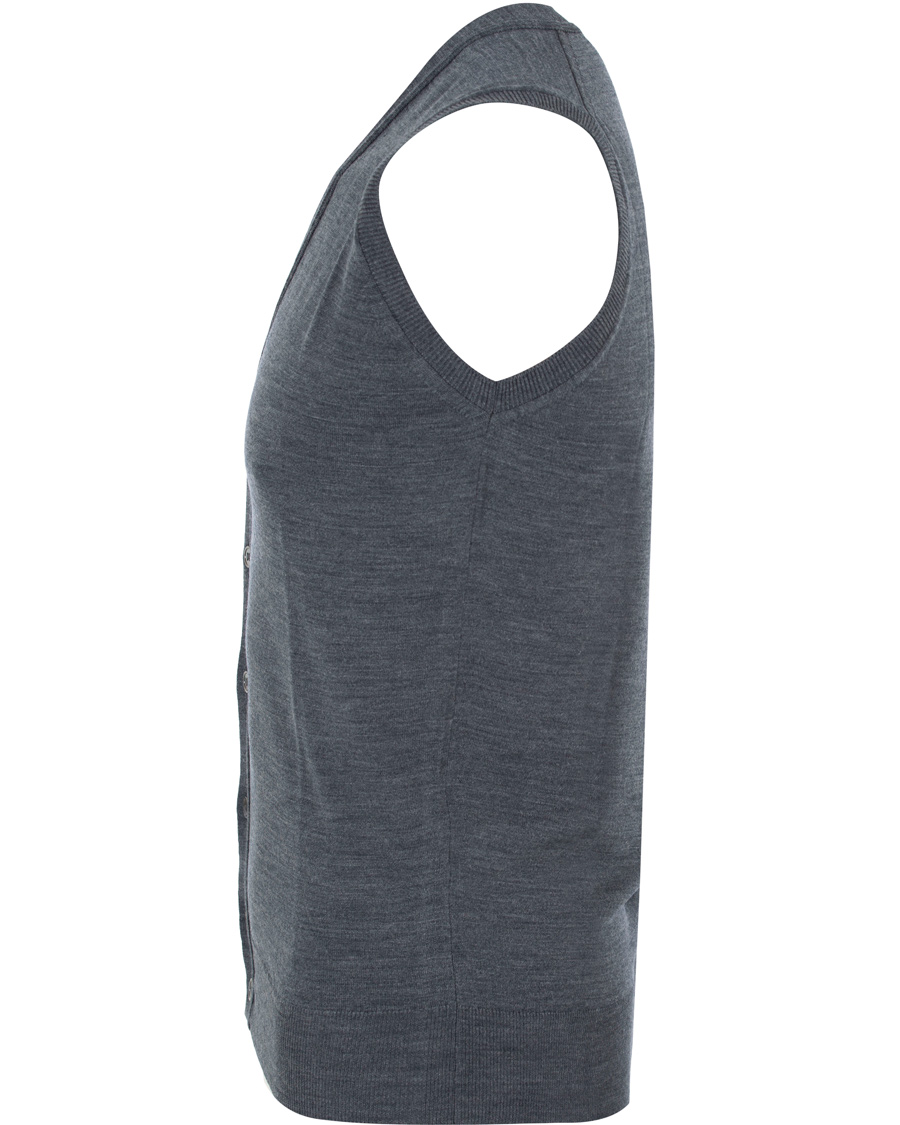Herre | Gensere | John Smedley | Finagon Slim Fit Waistcoat Charcoal