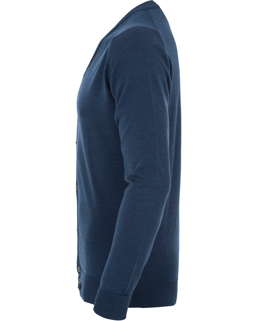 Herre | Gensere | John Smedley | Bryn Extra Fine Merino Cardigan Indigo